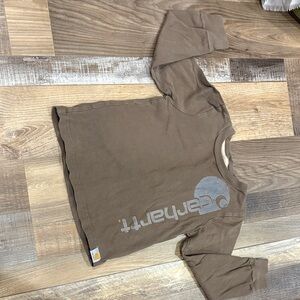 Carhartt Brown Logo Long Sleeve Tee